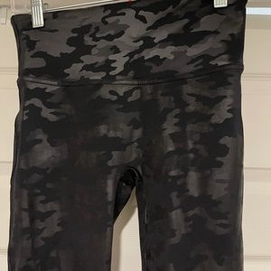 Spanx Faux Leather Camo leggings